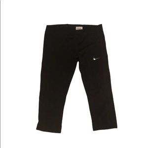 Nike Black Racer Mid-Rise Running Crop Leggings Womens Size M